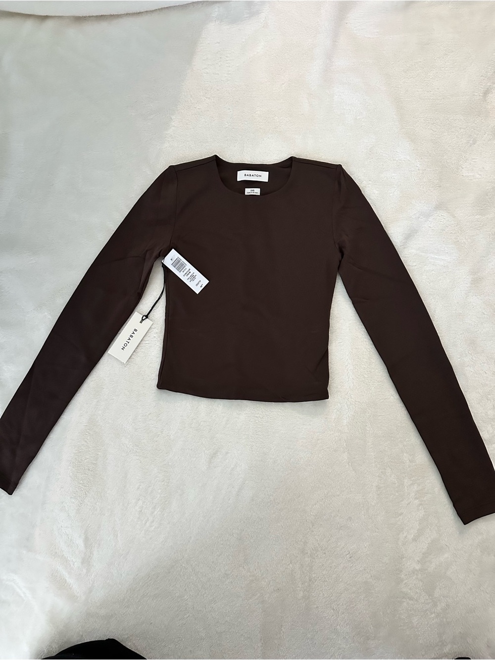 Aritzia Babaton Contour Crew - Rich Mocha Brown